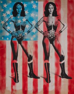 Lynda Carter Wonder Woman Painting, Dane Shue